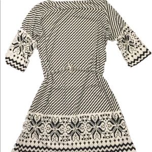 Black & white printed dress